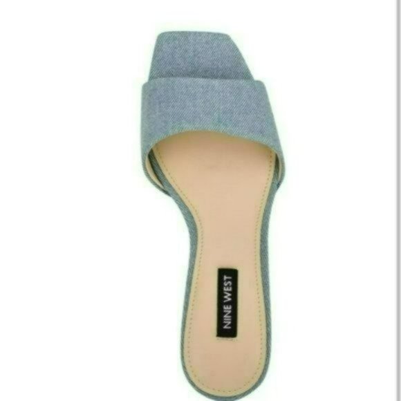 Nine West Indra Square Toe Low Heel Sandals-9.5 - Picture 3 of 8